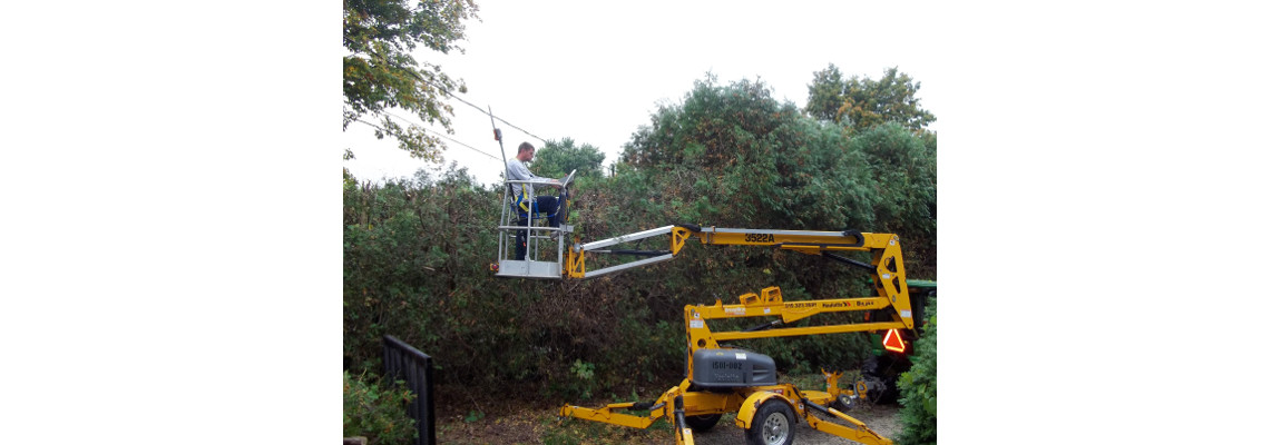 tree trimming with a genie boom